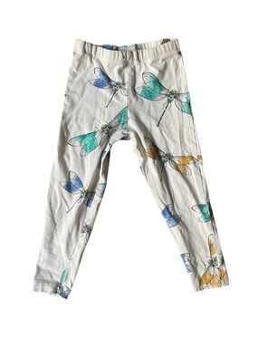 Mini Rodini Dragonfly Leggings Cream Pants • Size 80/86 (12-18M)